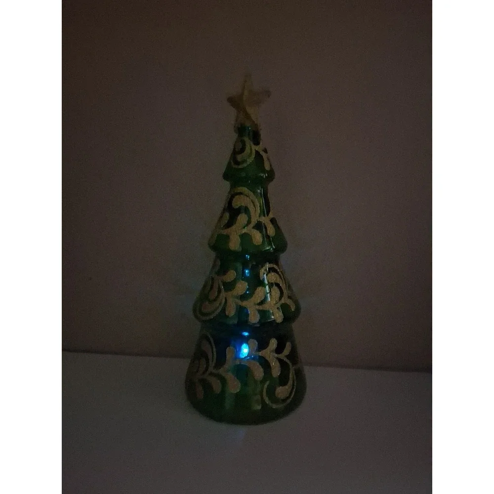 Pier 1 Imports Glass LED Christmas Tree 8